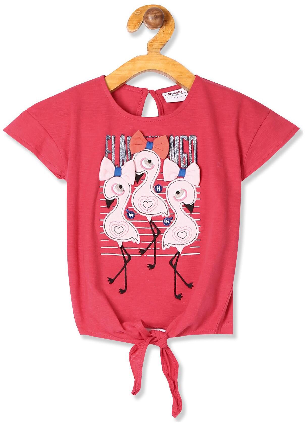 

Donuts Cotton Printed Top for Baby Girl - Pink