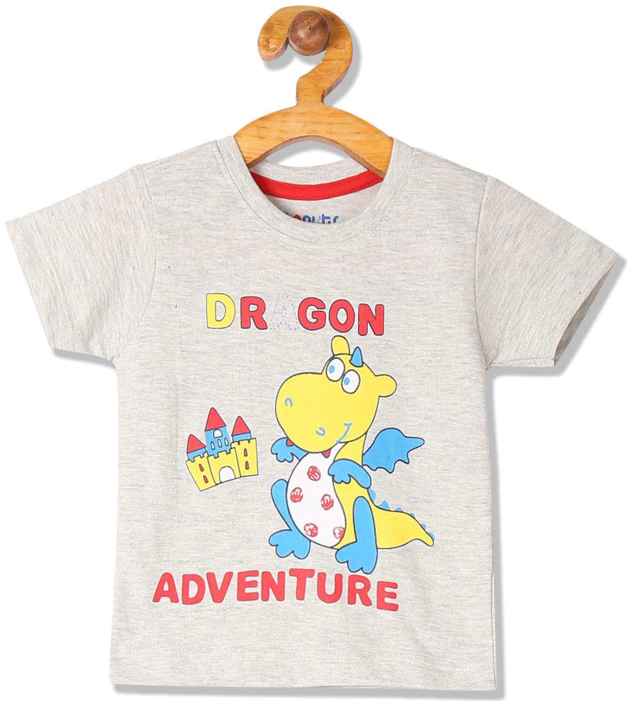 

Donuts Cotton Printed T shirt for Baby Boy - Grey