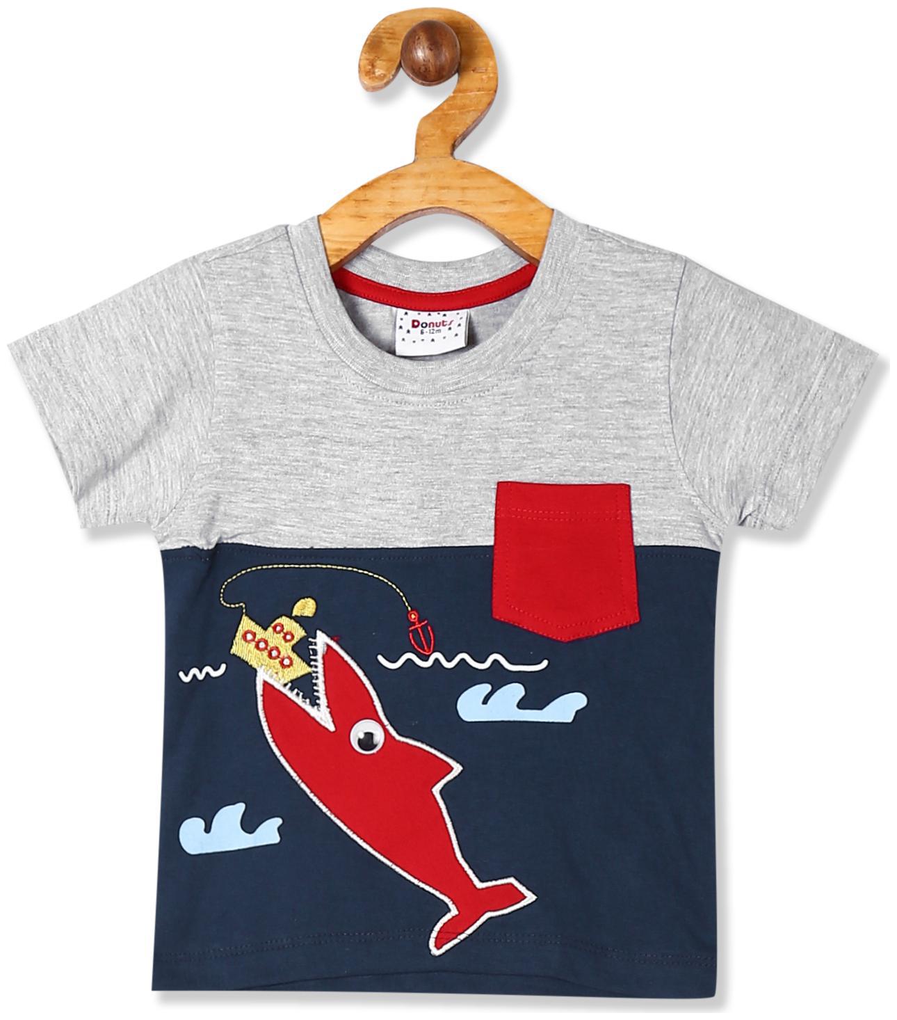 

Donuts Cotton Printed T shirt for Baby Boy - Blue