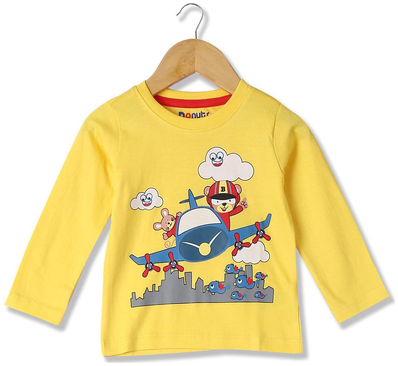 

Donuts Cotton Printed T shirt for Baby Boy - Yellow