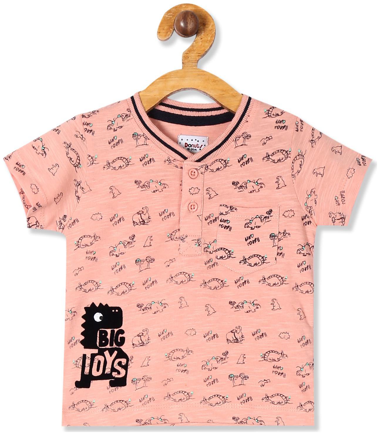 

Donuts Cotton Printed T shirt for Baby Boy - Pink