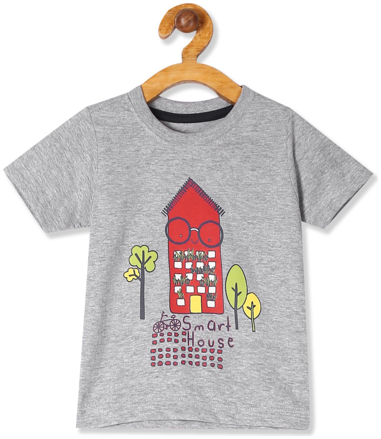 

Donuts Cotton Printed T shirt for Baby Boy - Grey