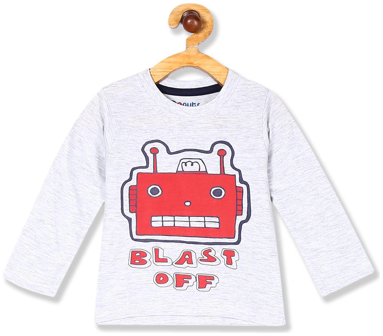 

Donuts Cotton Printed T shirt for Baby Boy - Grey