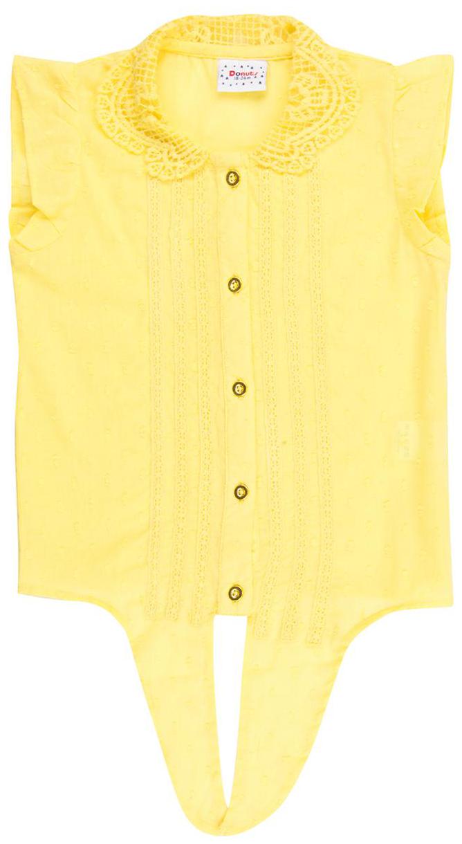 

Donuts Cotton Solid Top for Baby Girl - Yellow
