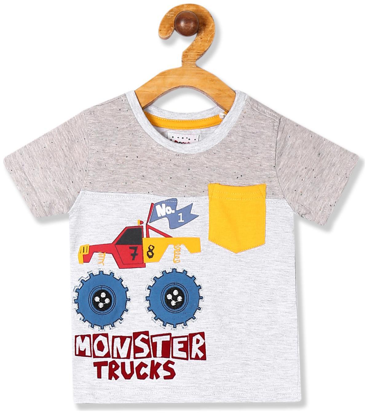 

Donuts Cotton Printed T shirt for Baby Boy - Grey