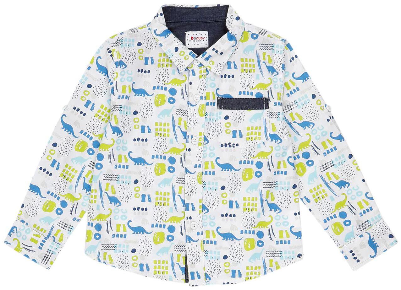 

Donuts Cotton Printed Shirt for Baby Boy - White