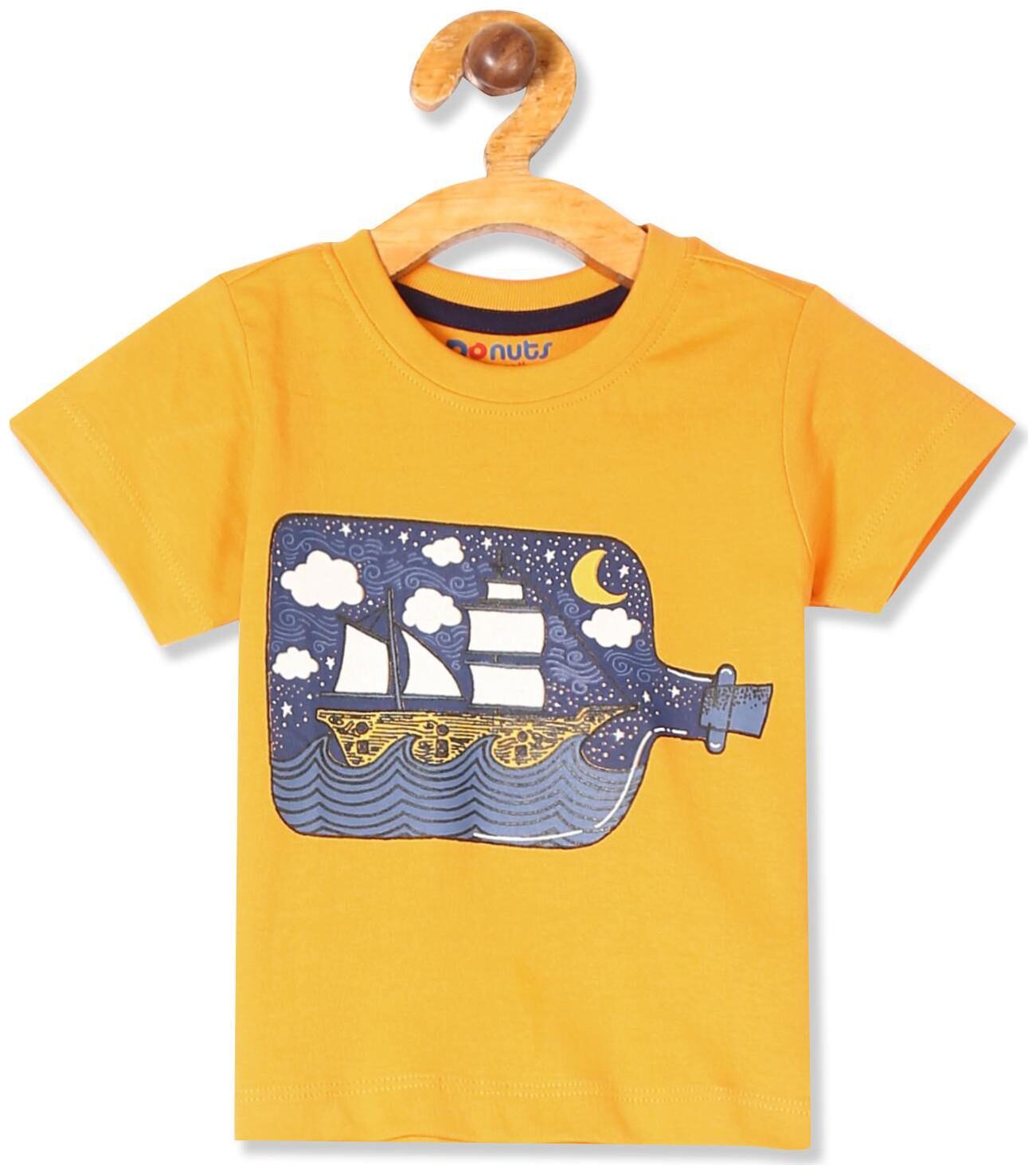 

Donuts Cotton Printed T shirt for Baby Boy - Yellow