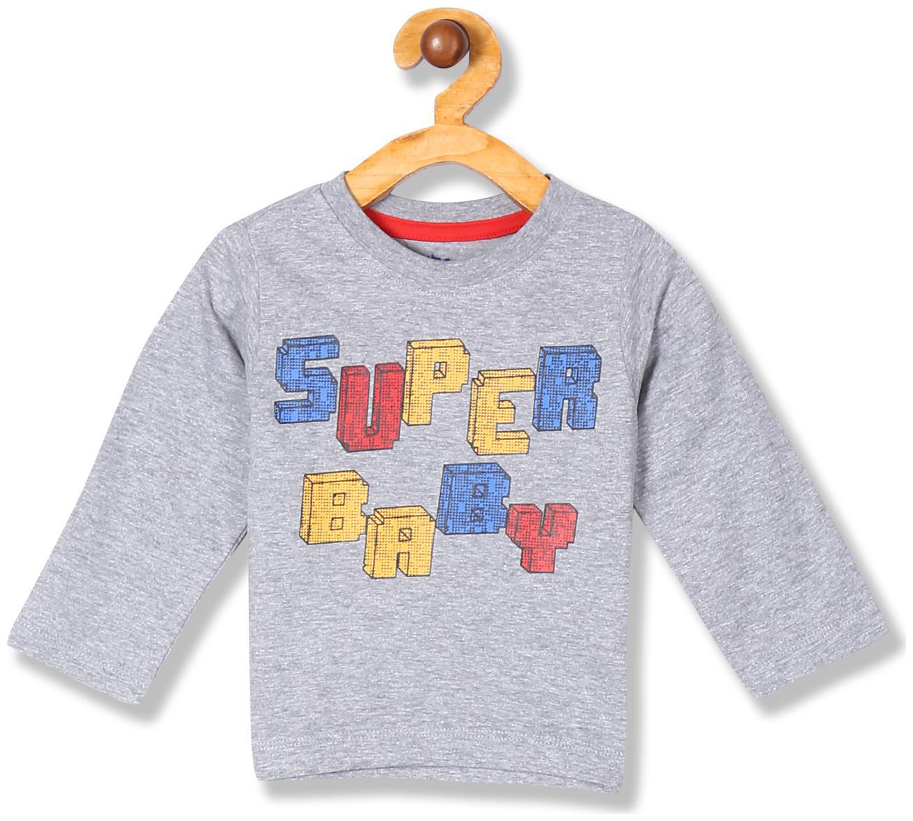 

Donuts Cotton Printed T shirt for Baby Boy - Grey