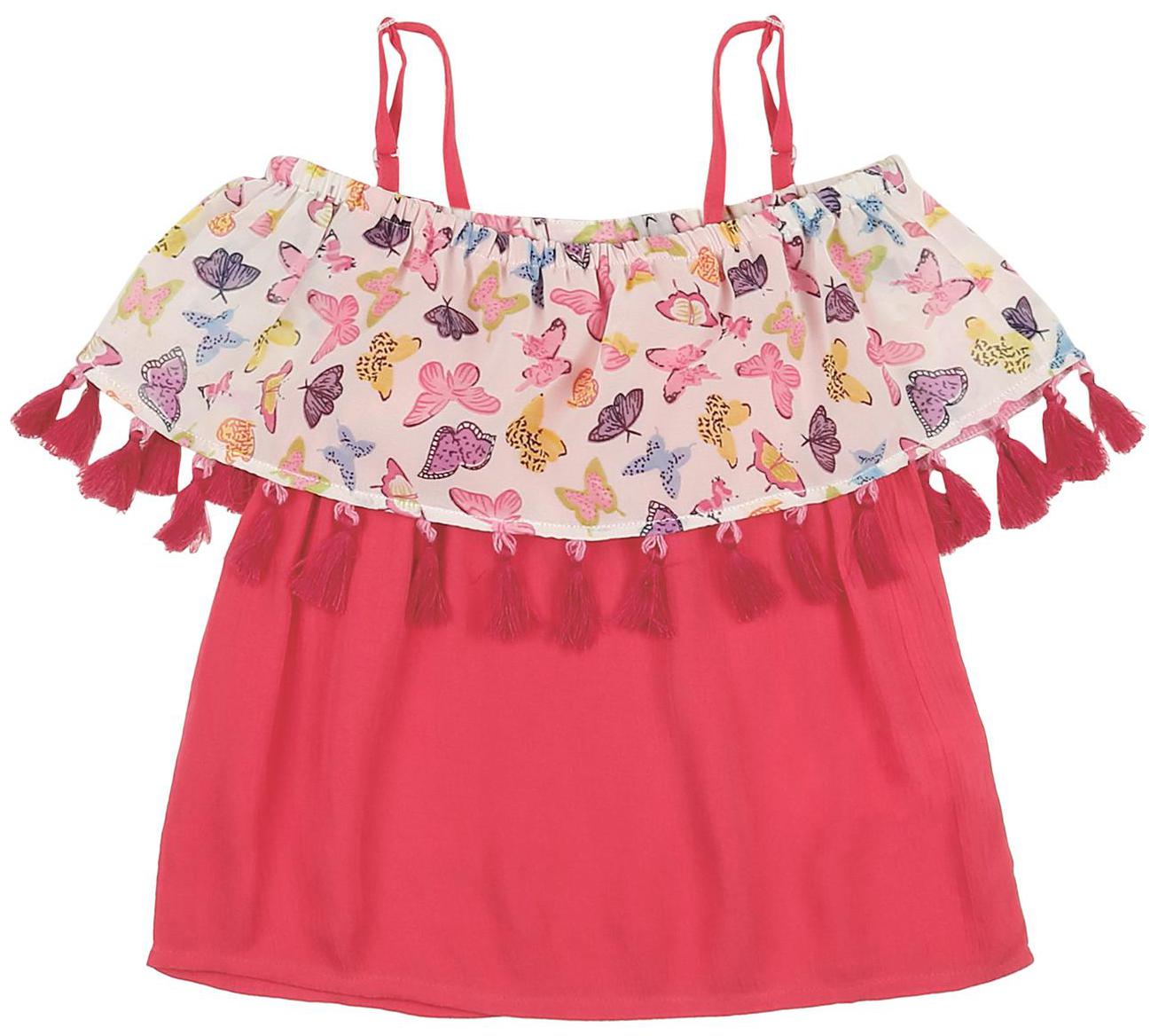 

Donuts Viscose Printed Top for Baby Girl - Pink