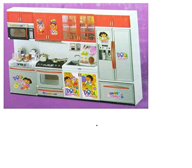 

dora 4 Station Kitchen Set Toy for Kids with Light Sound