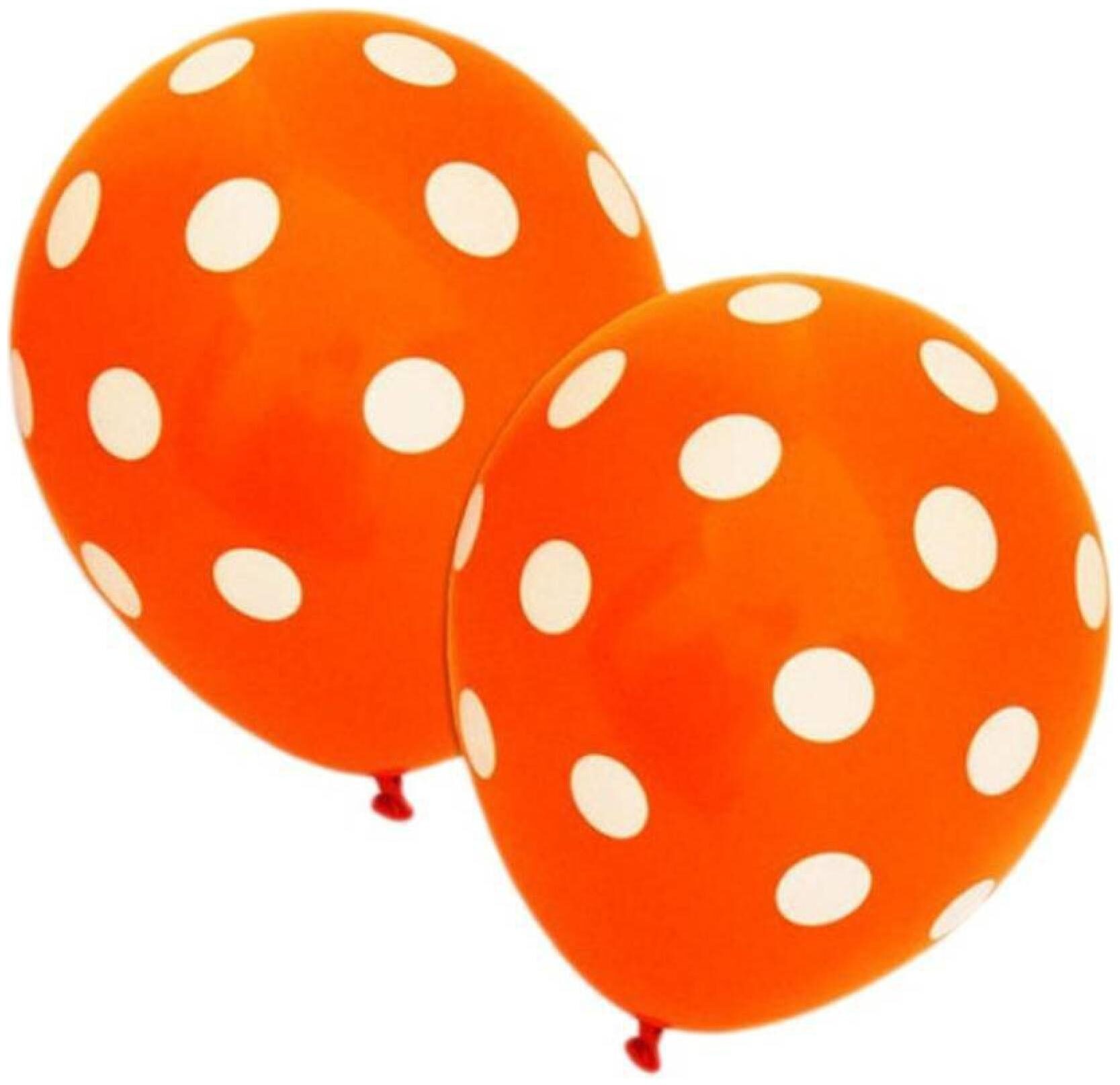 

Dotted BIG Size 12 inch Latex Balloons (Orange Pack of 25)-FREE Birthday Banner