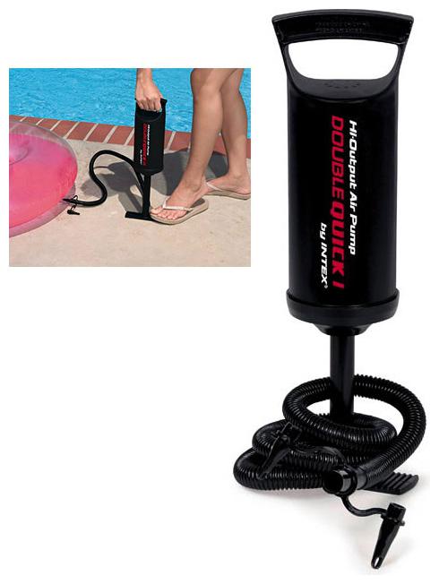 

Double Action Quick Air Pump Inflatables Pool Toys Etc Hand Pump Float Ball Balloon (1Pc) Black