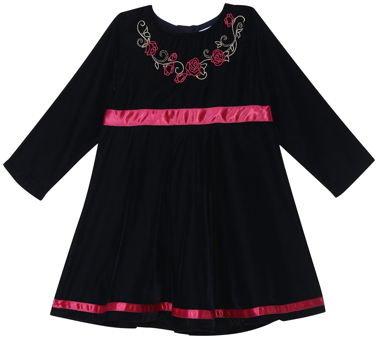 

612 League Baby girl Cotton Solid Princess frock - Multi