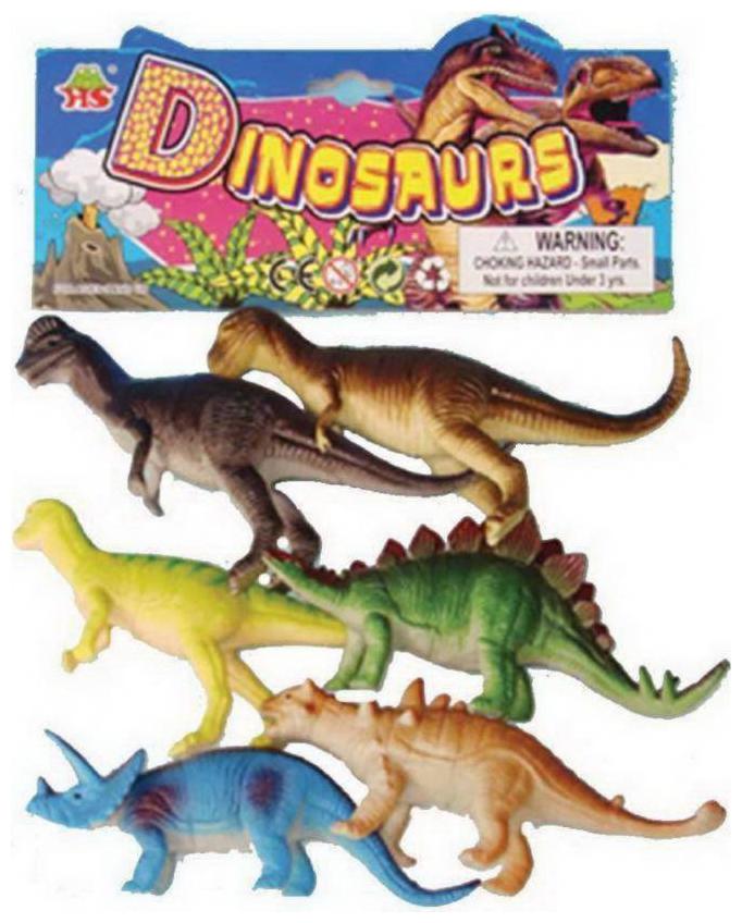 

eEdgestore Dinosaurs Animals Plastic Toys for Kids ( 6 pcs Pack )
