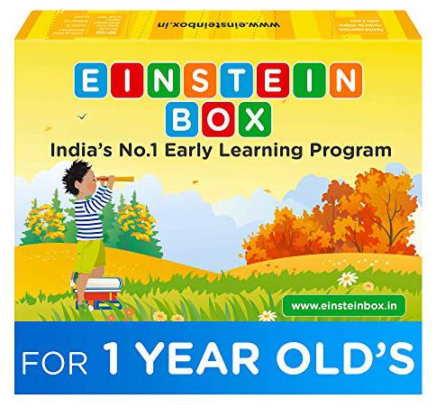

Einstein Box for Kids 1 Year Old Baby Toddler Toys Board Books for Boys Girls Pretend Play Gift Pack of Learning and Educational Toys Games (Multicolor)