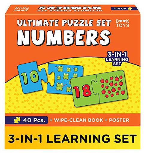 

Einstein Box Book Toys- Ultimate Number Puzzle Set For Kids 3 4 5 Year Old Boys Girls Number Puzzles Comes With Wipe Clean Activity Book And A Poster