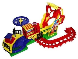 Shanaya Electronic Flip Automatic Track Changing Train Set with Lights & Music - Multicolor