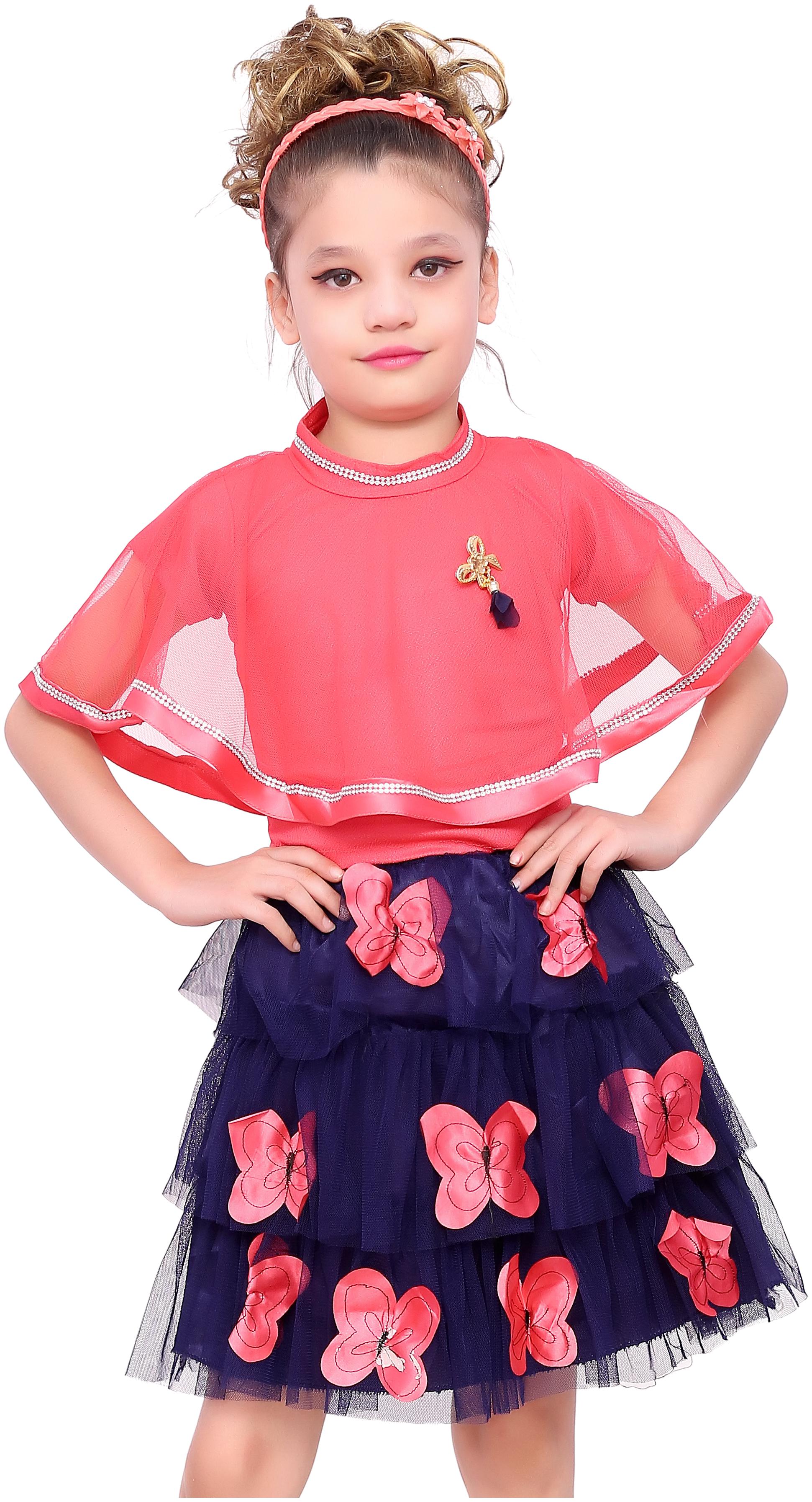 

Elendra jeans Girl Net Top Bottom Set - Red Blue