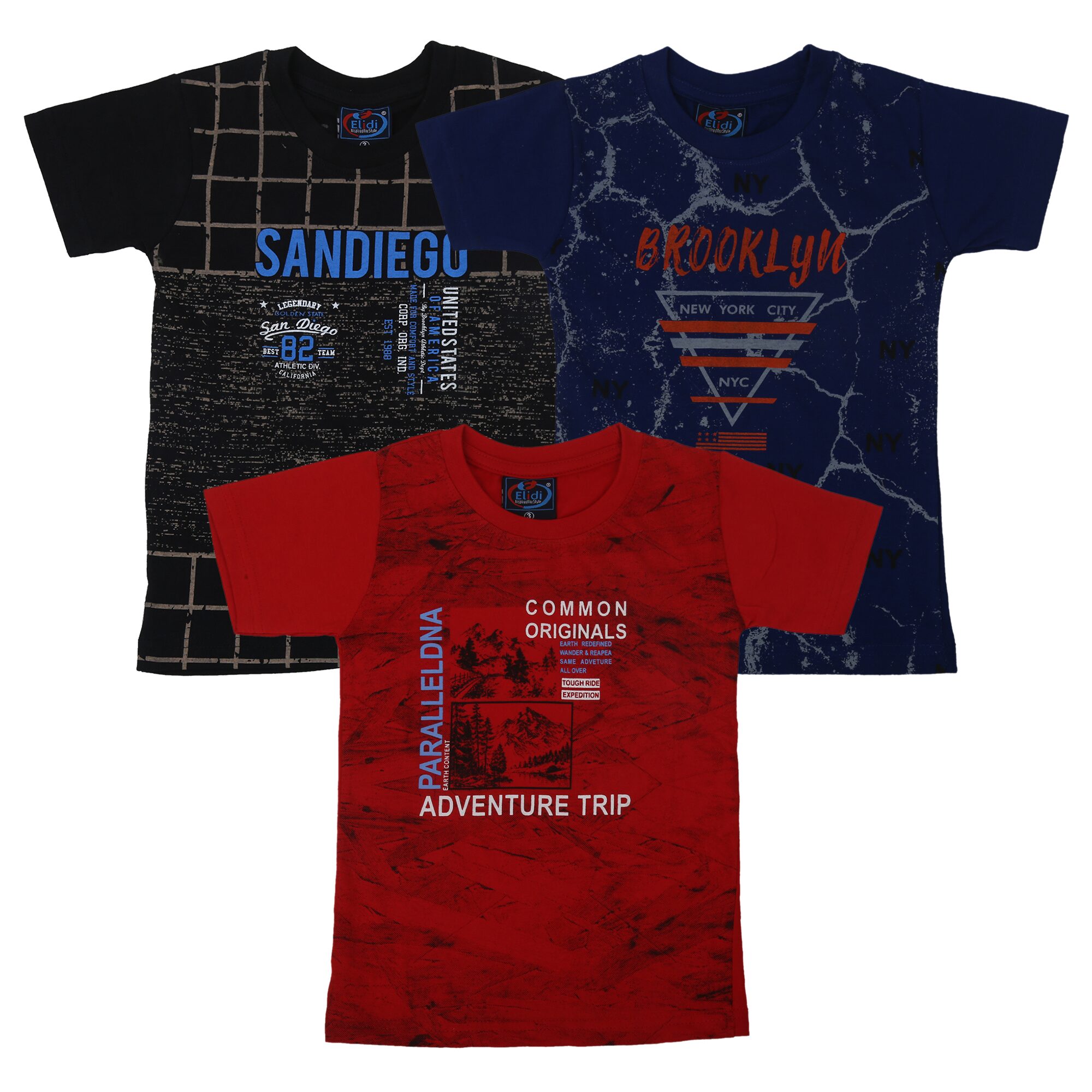 

ELIDI Boy Cotton blend Printed T-shirt - Multi