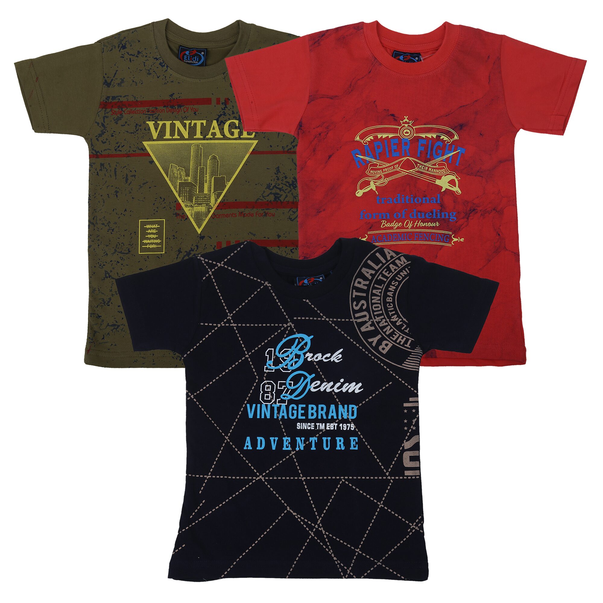 

ELIDI Boy Cotton blend Printed T-shirt - Multi