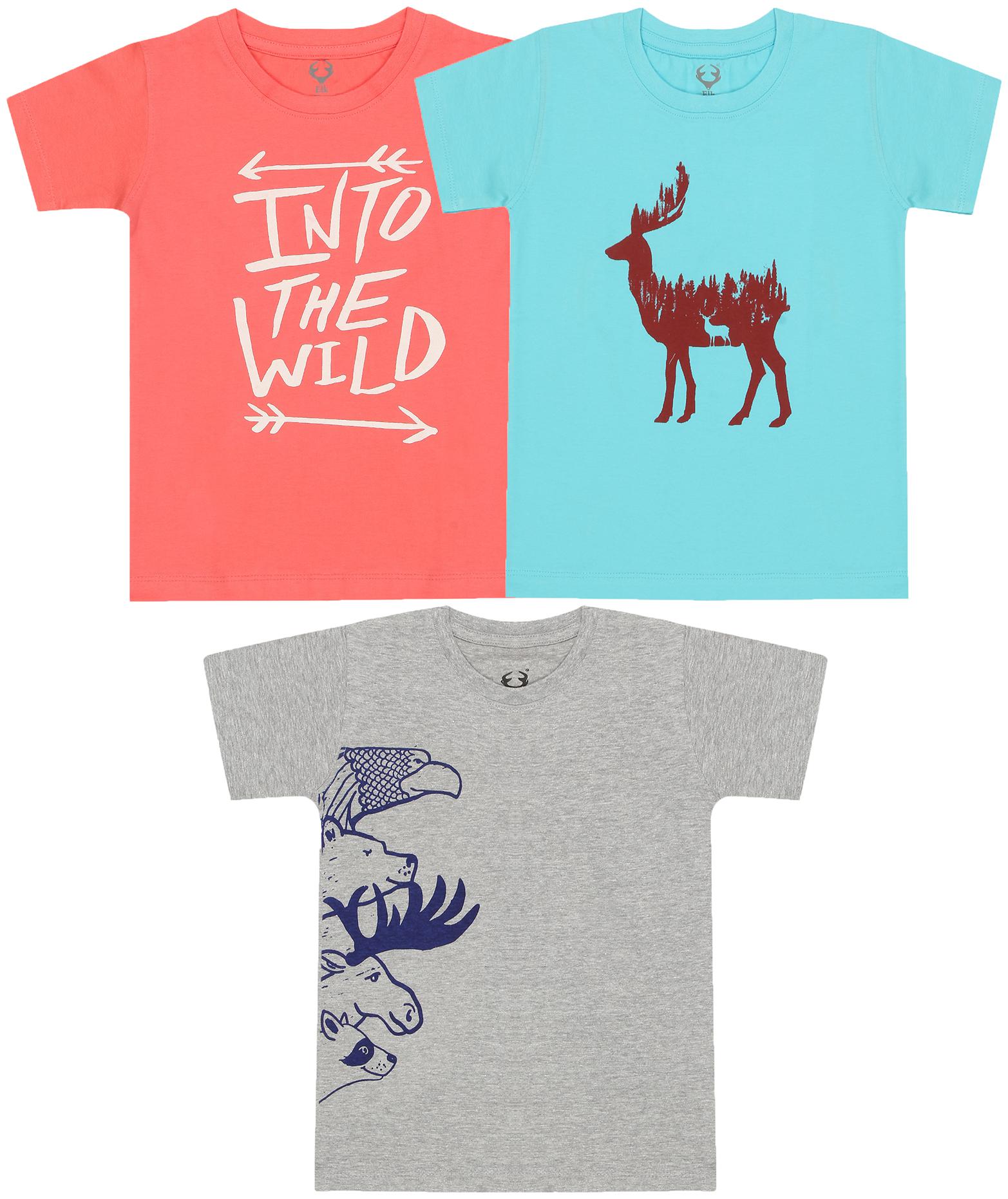 

ELK Boy Cotton Printed T-shirt - Multi