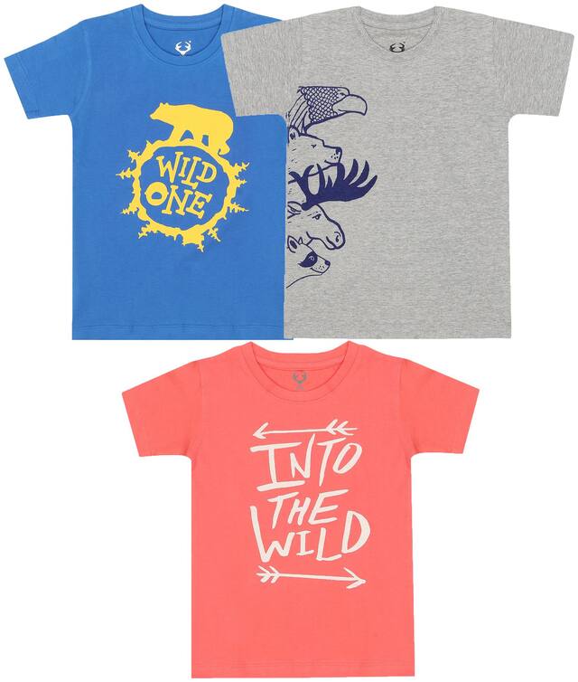 ELK Boy Cotton Printed T-shirt - Multi