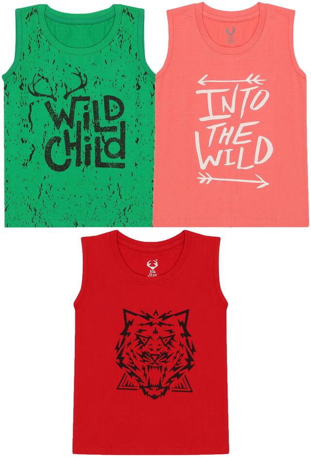 ELK Boy Cotton Printed T-shirt - Multi