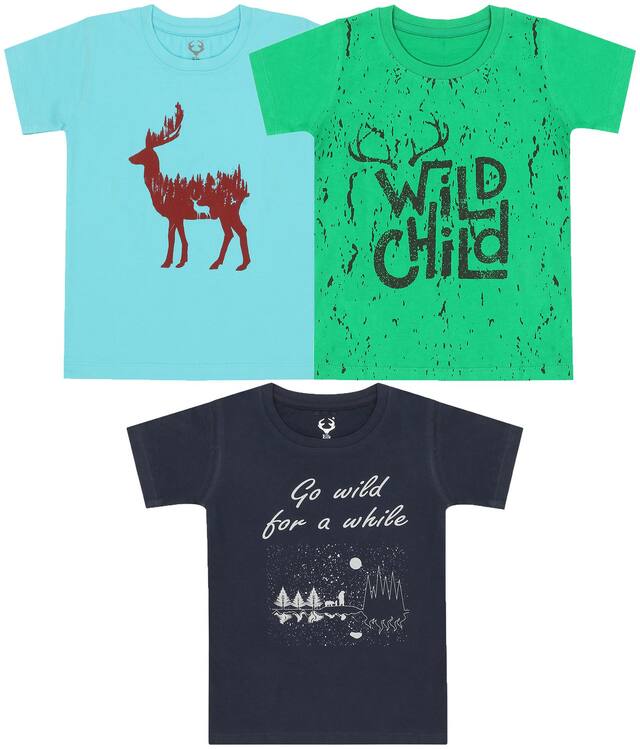 ELK Boy Cotton Printed T-shirt - Multi