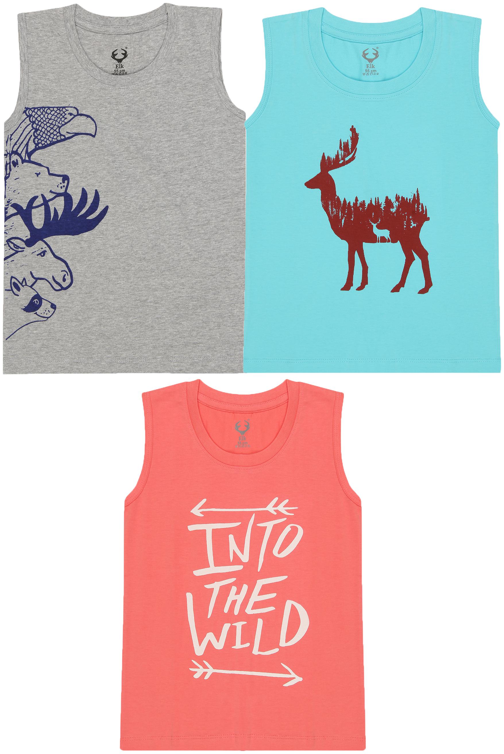 

ELK Boy Cotton Printed T-shirt - Multi