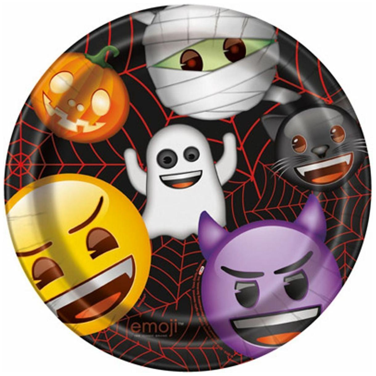 

Emoji Halloween 8 Ct Paper 9 Lunch Dinner Plates
