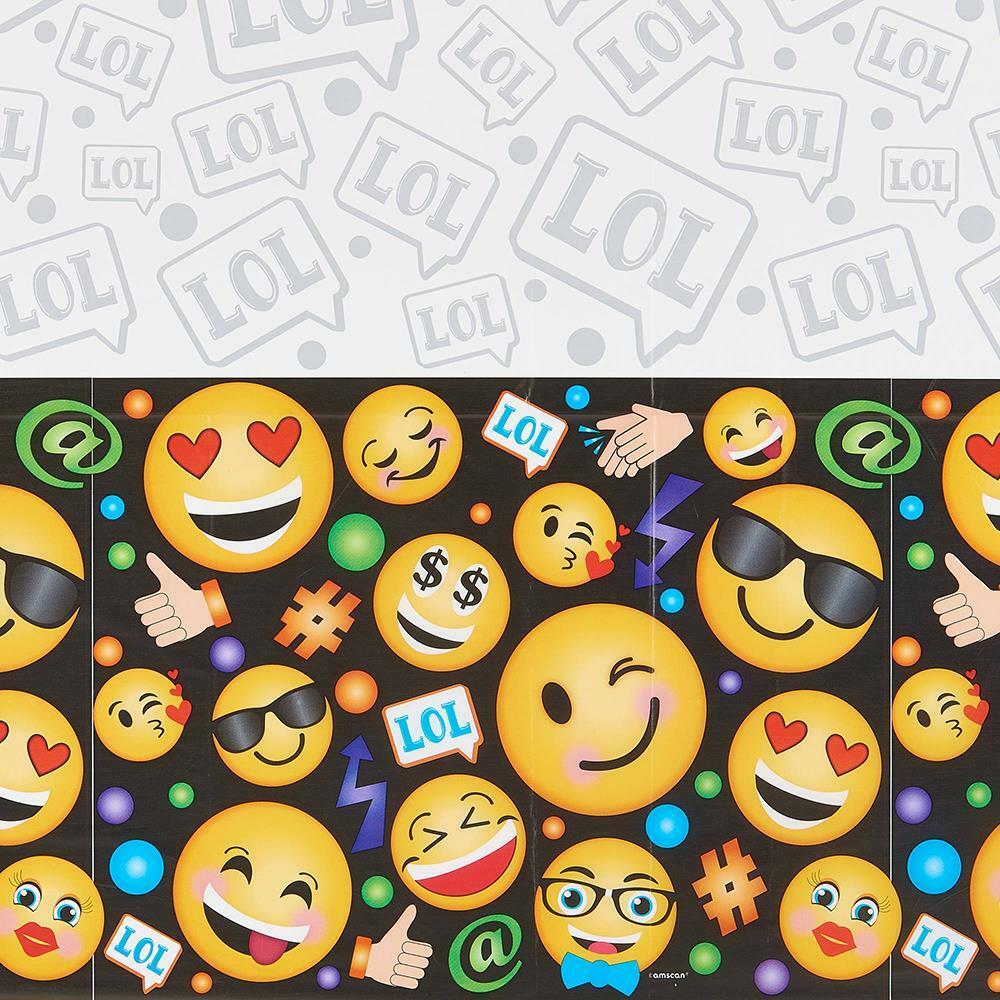 

Emoji LOL Plastic Table Cover by Amscan 1 Count Birthday Party Supplies New