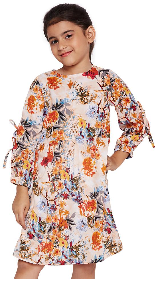 

OXOLLOXO Multi Polyester 3 4th Sleeves Above Knee Princess Frock ( Pack of 1 )