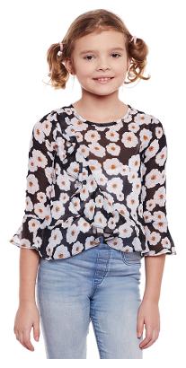 

Oxolloxo Girl Polyester Printed Top - Black