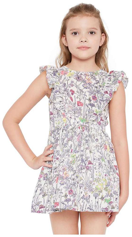 

Oxolloxo White Cotton Sleeveless Knee Length Princess Frock ( Pack of 1 )