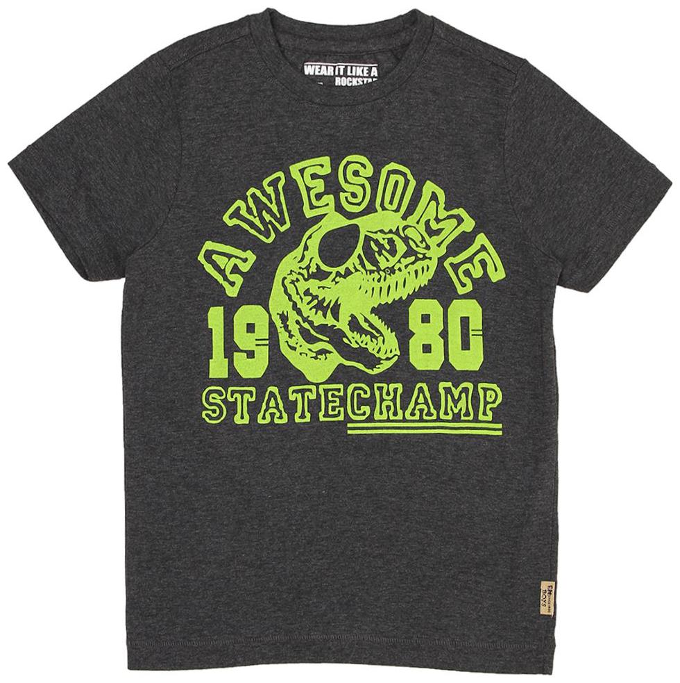 

Flying Machine Boy Cotton Printed T-shirt - Grey