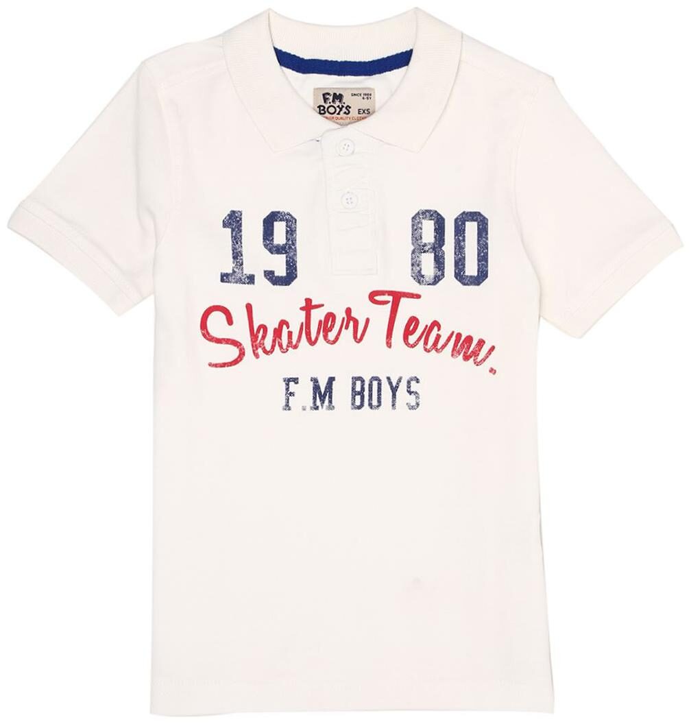 

Flying Machine Boy Cotton Printed T-shirt - White