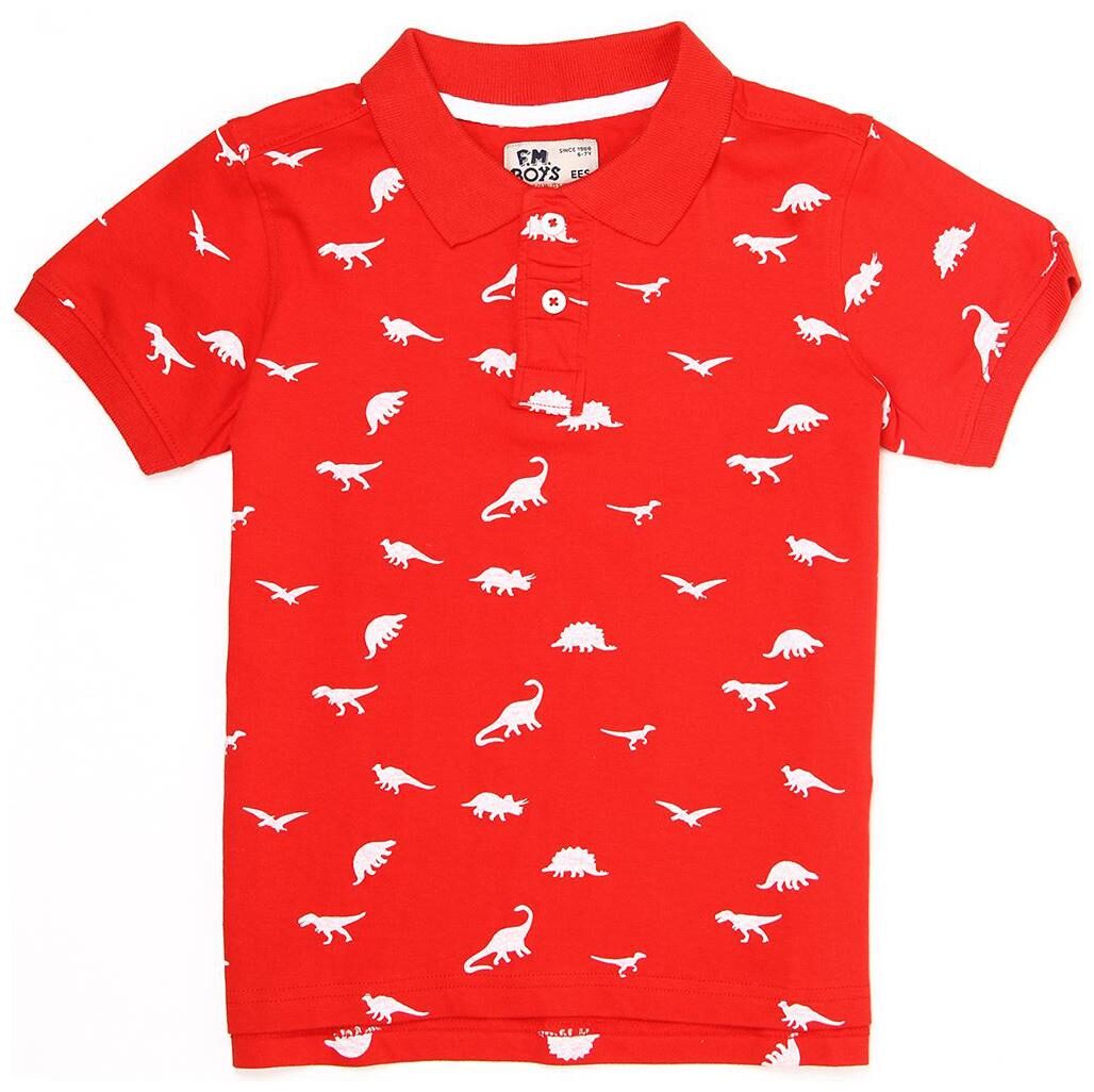 

Flying Machine Boy Cotton Printed T-shirt - Red