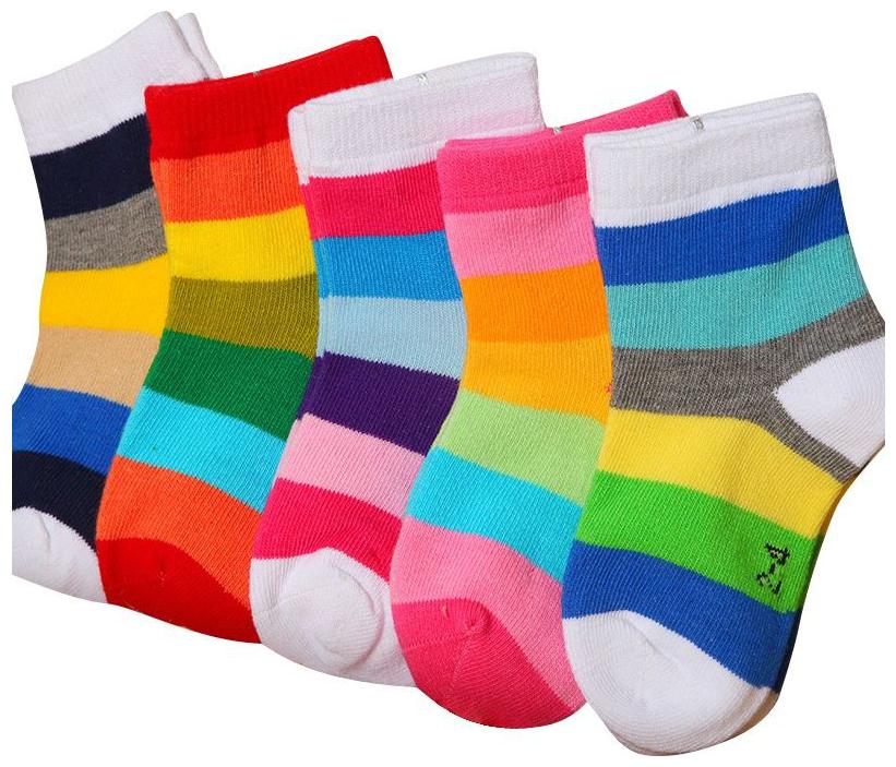 

FOOTPRINTS Organic cotton Baby Socks-12-30 Months - Pack of 5 Pairs - Rainbow