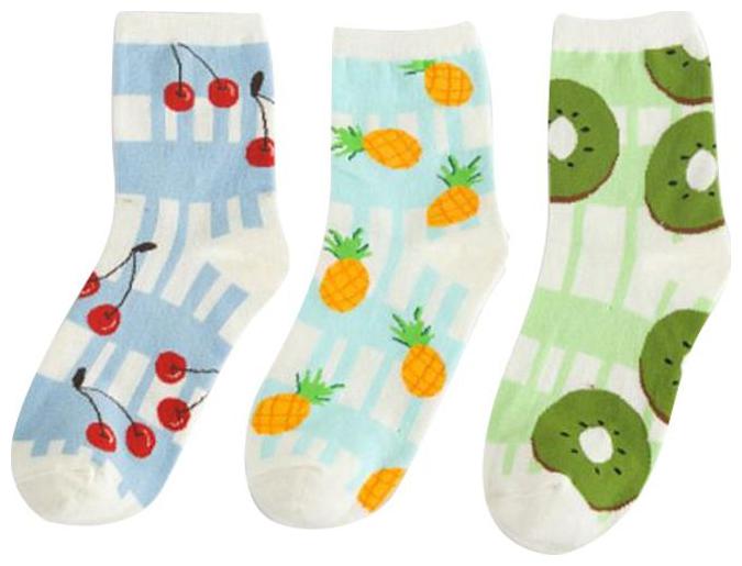 

FOOTPRINTS Organic cotton Baby Socks-12-30 Months - Pack of 3 Pairs - Fruits Coloured