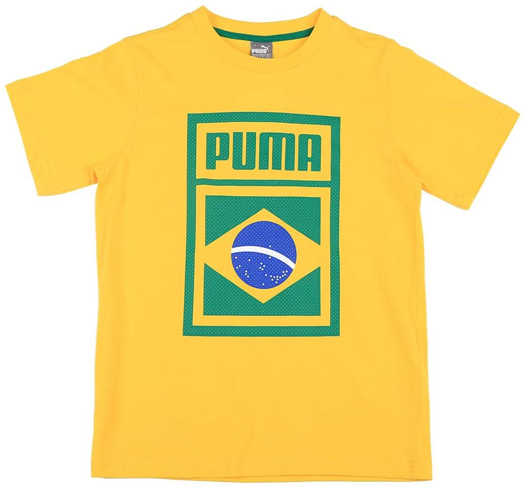 

Puma Boy Cotton Solid T-shirt - Yellow