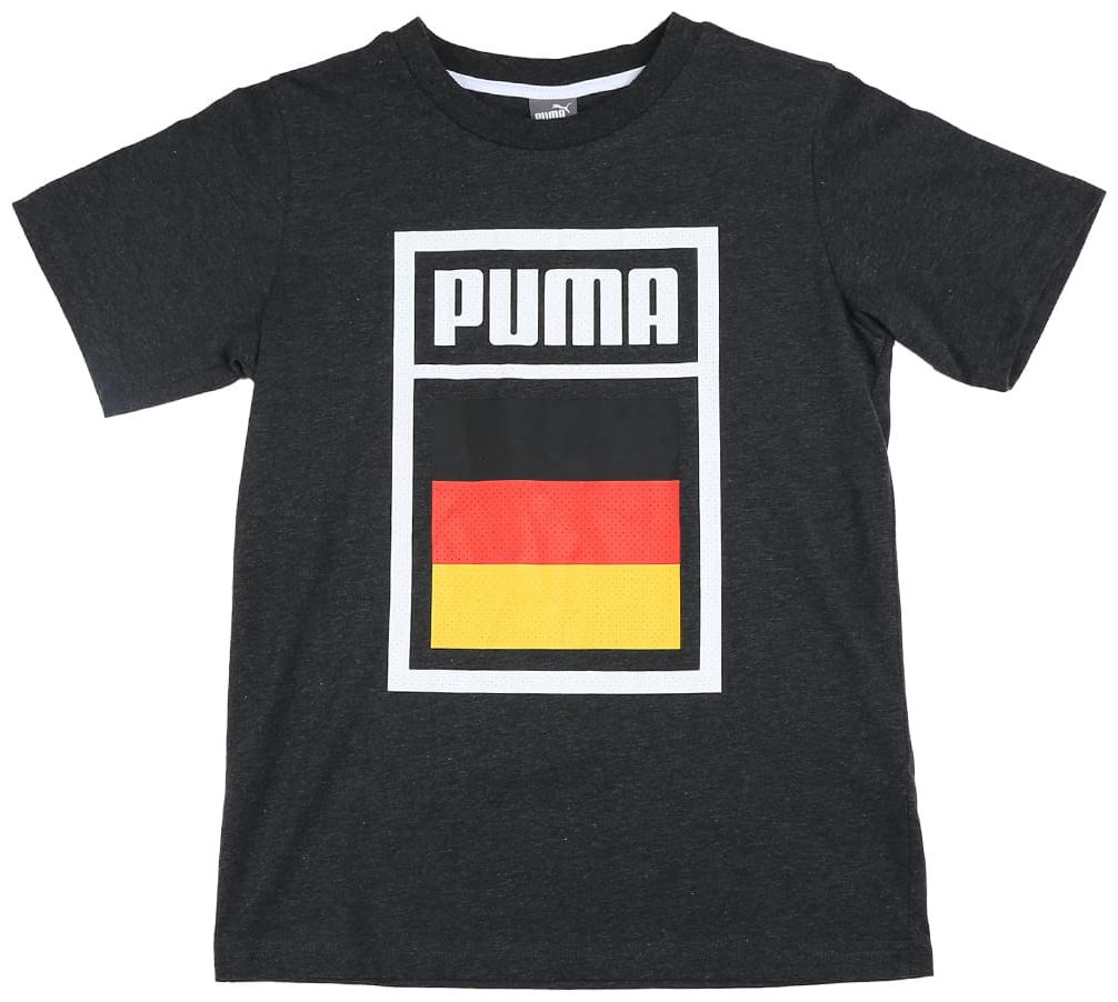 

Puma Boy Cotton Solid T-shirt - Grey