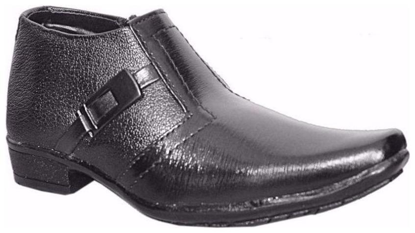 

SIM STYLE Black Boys School Shoes