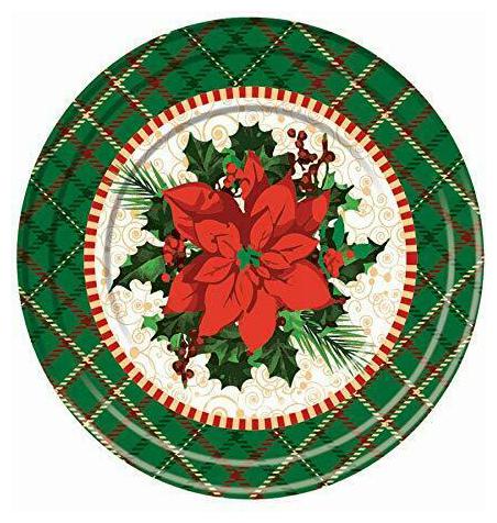 

Forum Novelties Christmas Plaid 9 Plates (8)