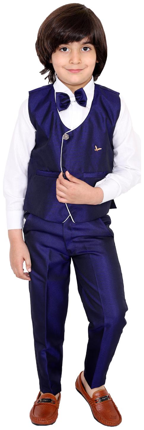 

FOURFOLDS Cotton blend Checked Top Bottom Set - Blue White