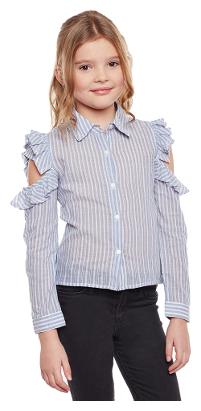 

Oxolloxo Girl Cotton Solid Shirt - Grey