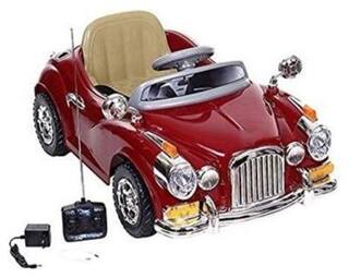 FUN RUN BABY Brand, Baby Battery Operated ROLLS ROYCE -1940 ( VINTAGE) Car Maroon Color With Remote Control And Mobile Music Connectivity For Your Kids FR-BOC-01