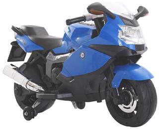 FUN RUN BABY, Baby Battery Operated BMW Ofiicial Lincesed Hand Race BIKE Assorted Blue Color WITH MUSICAL SOUND SUPER RACER BIKE FOR YOUR KIDS FR-BOB-12
