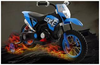 FUN RUN BABY, Baby Battery Operated Duke Bike Blue Color With Air Tube Wheels Original Radio System Super Racer Bike For Your Kids FR-BOB-126
