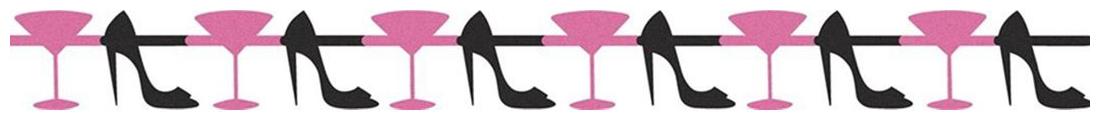 

Funcart Bridal Bash Martini Glass Heel Jointed Garland w Glitter Cutouts