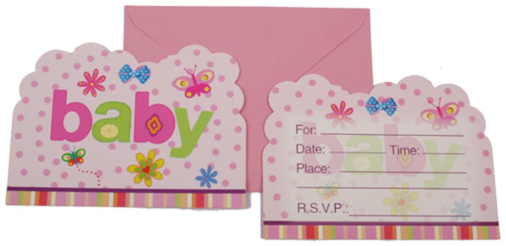 

Funcart Butterfly Baby Theme Invitation
